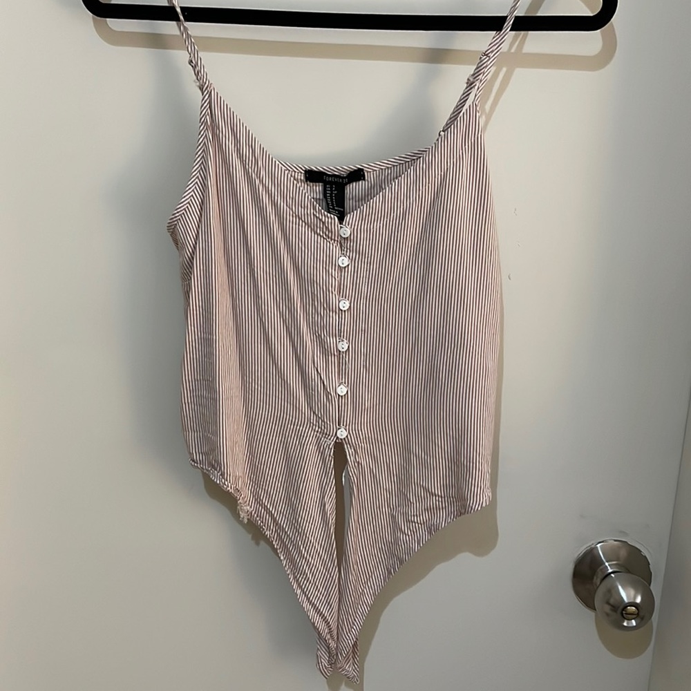 Pink stripe summer tank